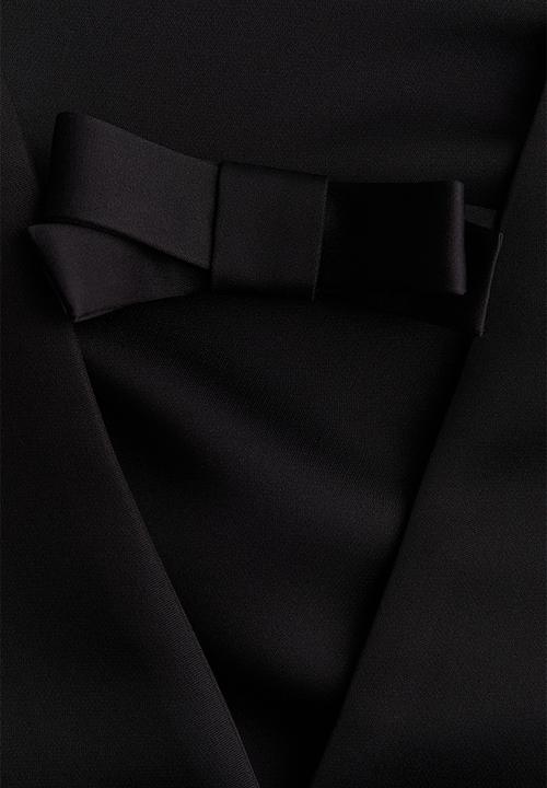 H&M - Bow-detail deep-back top - black