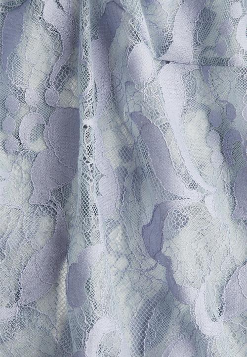 H&M - Lace blouse - light dusty blue