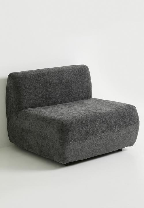 Sixth Floor - Rani modular armless single seater - charcoal