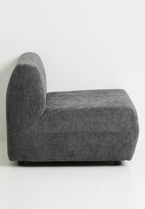 Sixth Floor - Rani modular armless single seater - charcoal