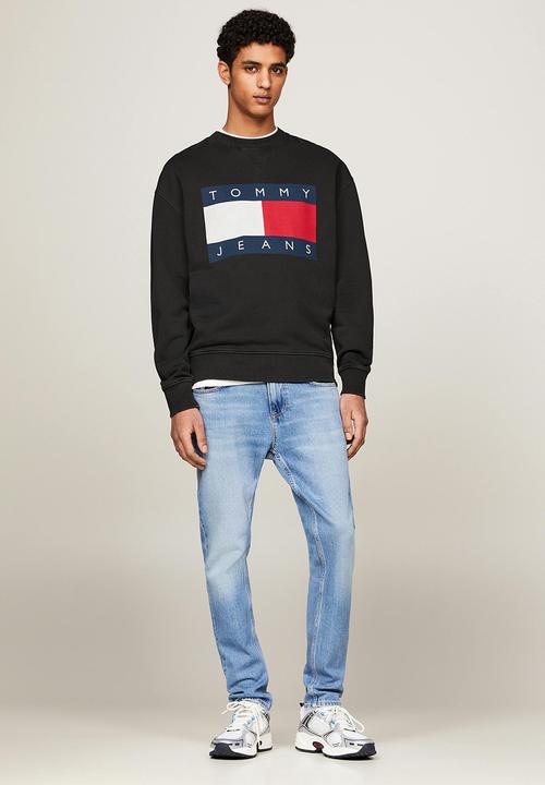 Tommy Hilfiger - Tjm rlx big flag cneck ext - Black