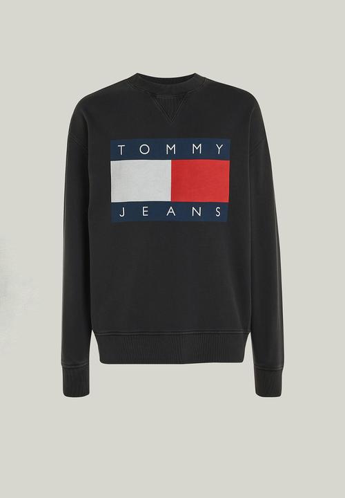 Tommy Hilfiger - Tjm rlx big flag cneck ext - Black