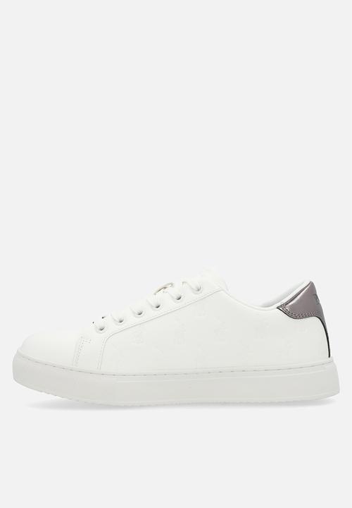 POLO - Deboss monogram sneaker - white