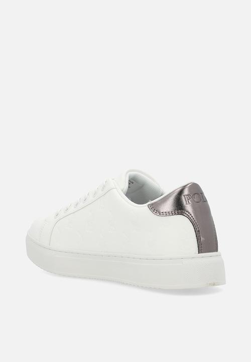 POLO - Deboss monogram sneaker - white