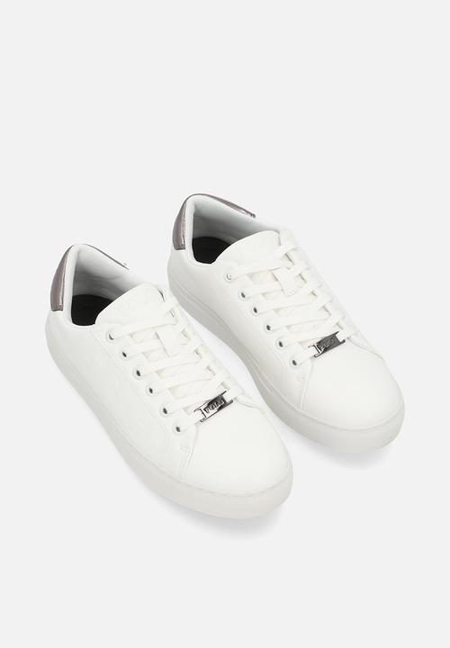 POLO - Deboss monogram sneaker - white