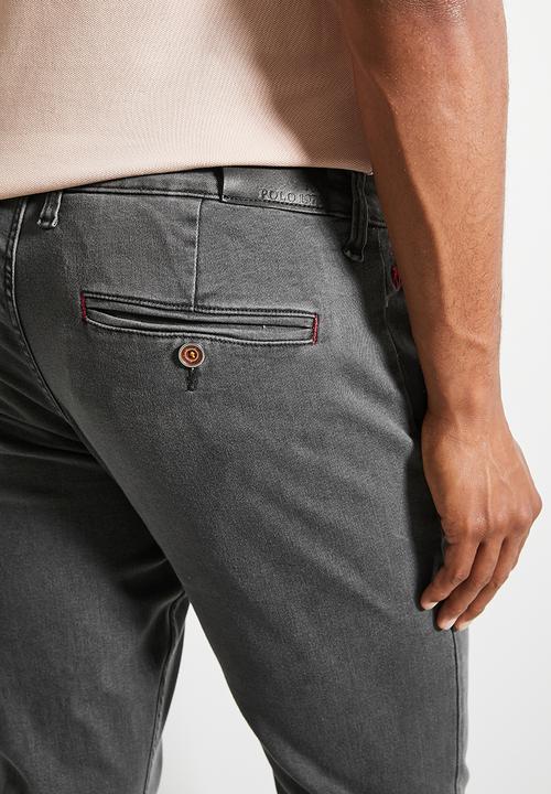 POLO - Mens Quarter Slant Straight Leg Denim - Charcoal