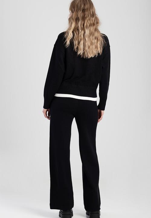 SISSY BOY - BECKETT: Basic Wide-Leg Knit Pants - Black