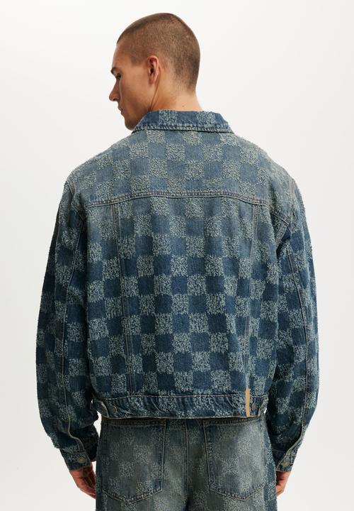 Cotton On - Denim Trucker Jacket - Check Up Blue