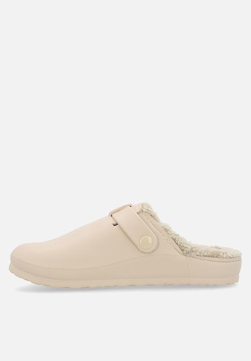 Hush Puppies - Soft desi fur mule - neutral