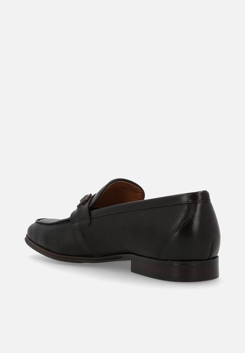POLO - Textured horsebit penny loafer - brown
