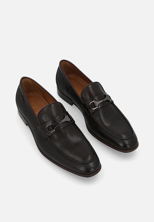 POLO - Textured horsebit penny loafer - brown