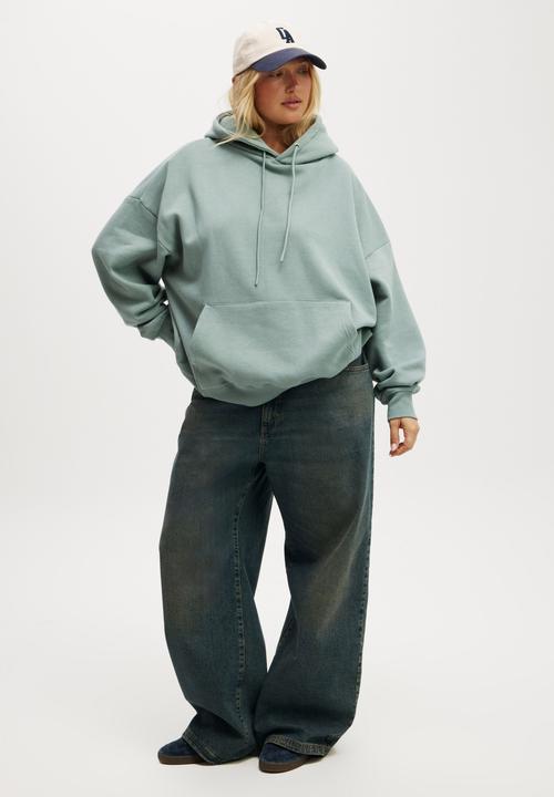 Cotton On - Classic fleece hoodie sweatshirt - dark sage