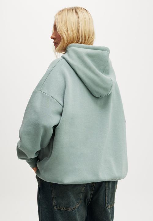 Cotton On - Classic fleece hoodie sweatshirt - dark sage
