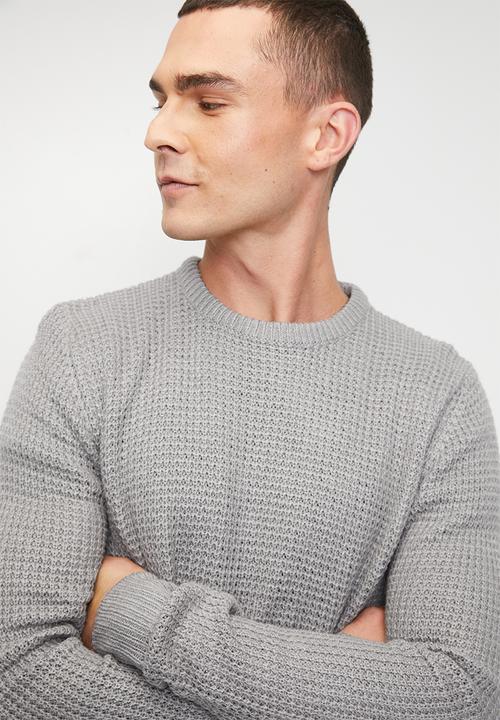 Brave Soul - Knitwear - Silver Grey Marl