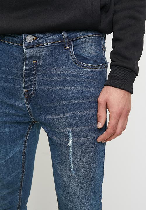 Brave Soul - Denim Jeans - Mid Blue Wash