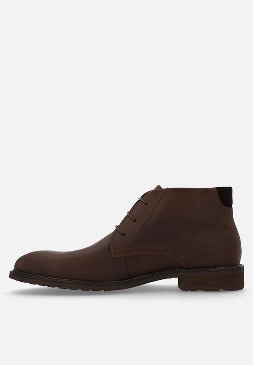 POLO - Textured chukka boot - brown leather