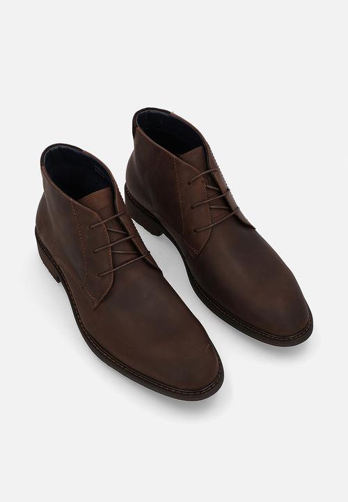 POLO - Textured chukka boot - brown leather