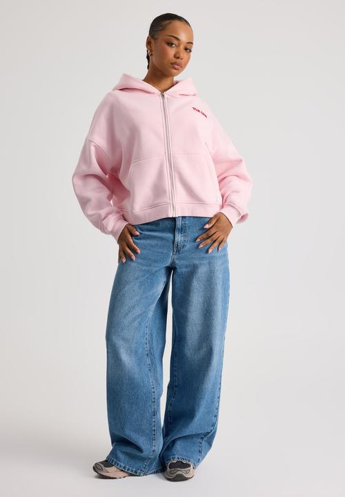 Stormy Zip Through Hoodie - Parfait Pink/Tlk Ltr Again & Again