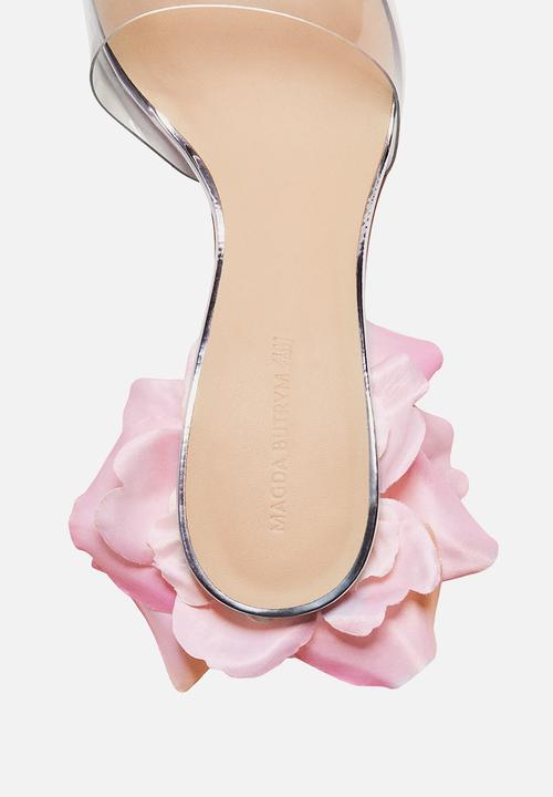 H&M - Magda Butrym H&M: Rose-appliquéd transparent-strap mules - coloured