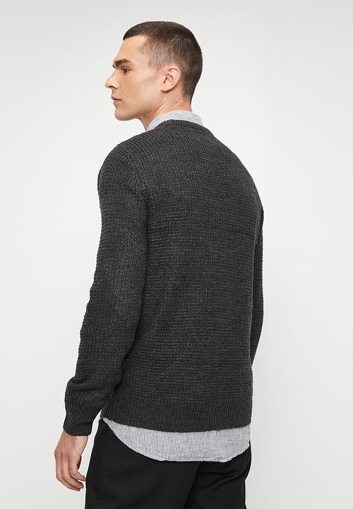 Brave Soul - Knitwear - Dark Charcoal Marl