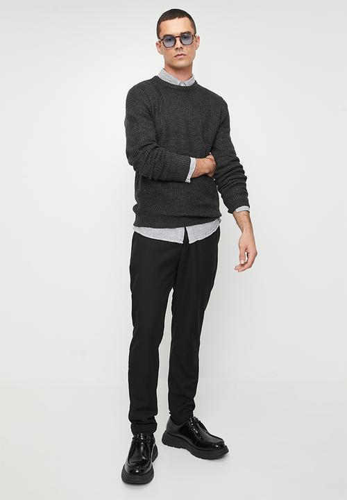 Brave Soul - Knitwear - Dark Charcoal Marl