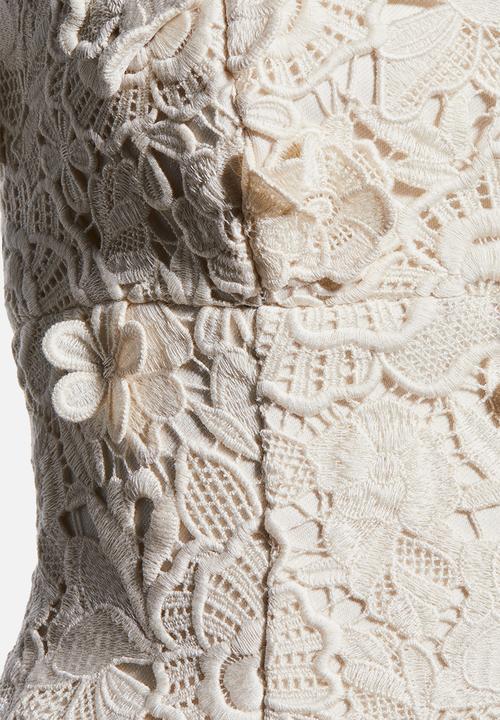 floral embroidered tea length dress Blushed Rose Bouquet Dress– Teuta Matoshi main image 1