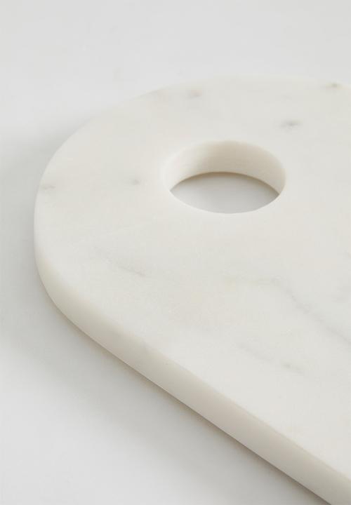 Sixth Floor - Lima marble cheese board - White