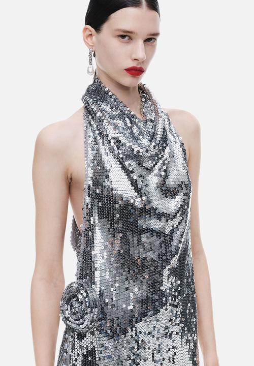 chinese dress ladies H&M Grey Sleeveless Turtleneck Wool Maxi Dress UK XS