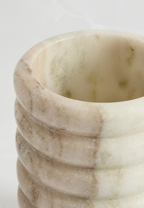 Sixth Floor - Rolo marble utensil holder - Natural