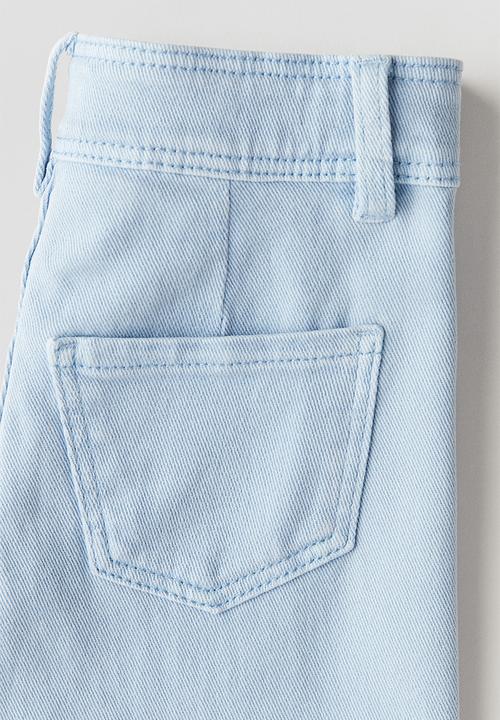 H&M - Wide leg twill trousers - light blue