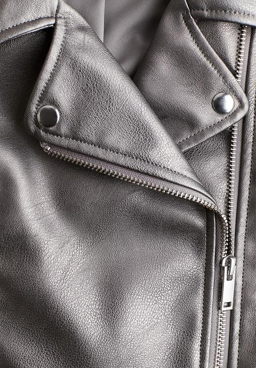 H&M - Biker jacket - silver-coloured