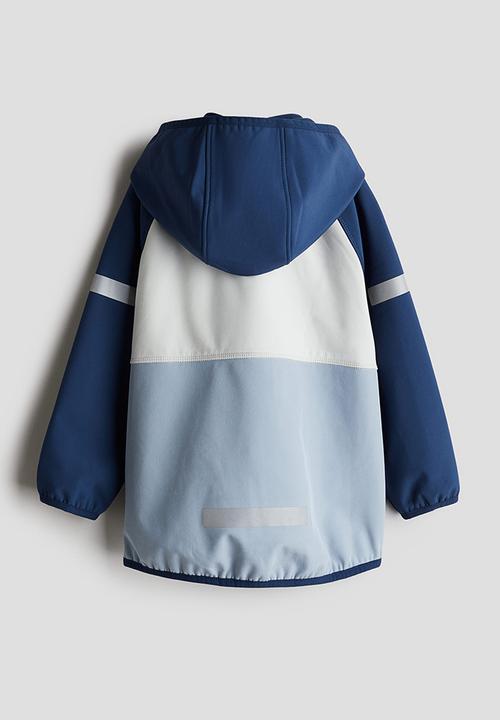 H&M - Water-resistant softshell jacket - blue block-coloured