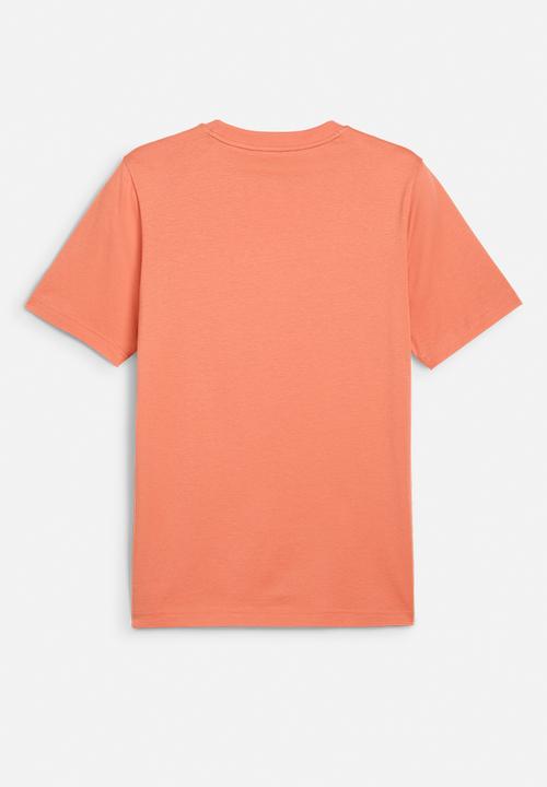 PUMA - ESS+ 2 Col Small Logo Tee M - Deeva Peach