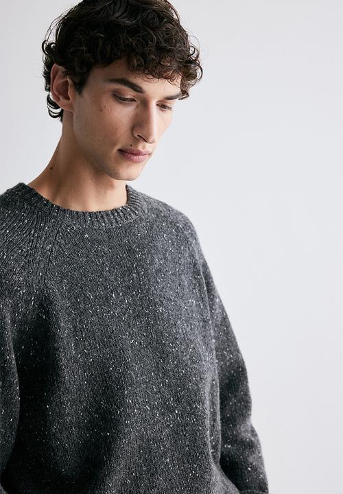 H&M - Regular fit wool-blend jumper - dark grey marl