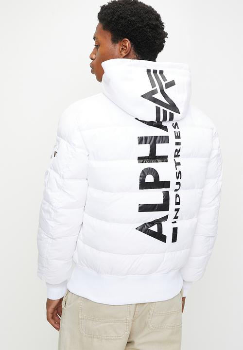 Alpha Industries - Puffer Jacket - White/White Hood