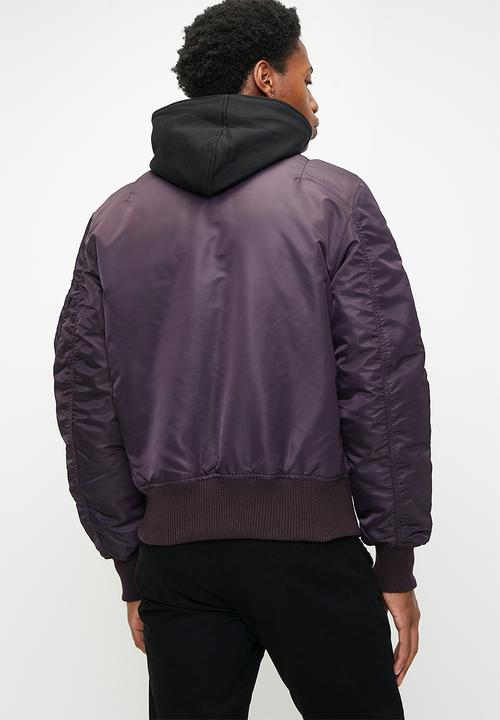 Alpha Industries - Detachable Hoodie Jacket - Plum