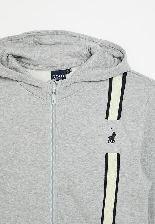 POLO - Boys gavin zip through hoody - grey