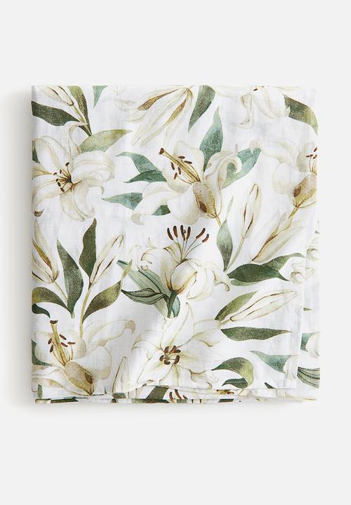 H&M - Patterned tablecloth - natural white/floral