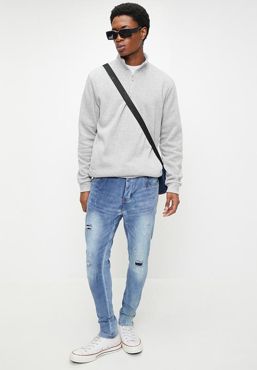 Brave Soul - Sweatshirts - Light Grey Marl
