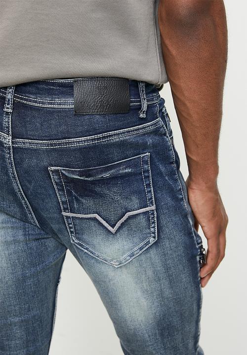 Valenta - Vussi Moto jeans - Dark Blue