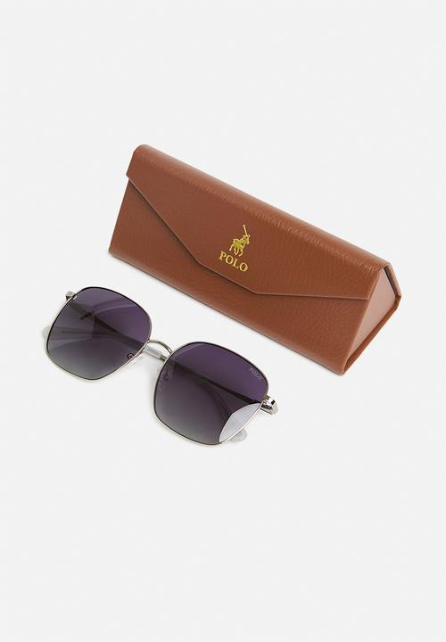 POLO - Avery Polarised Square Sunglasses 58mm - Silver