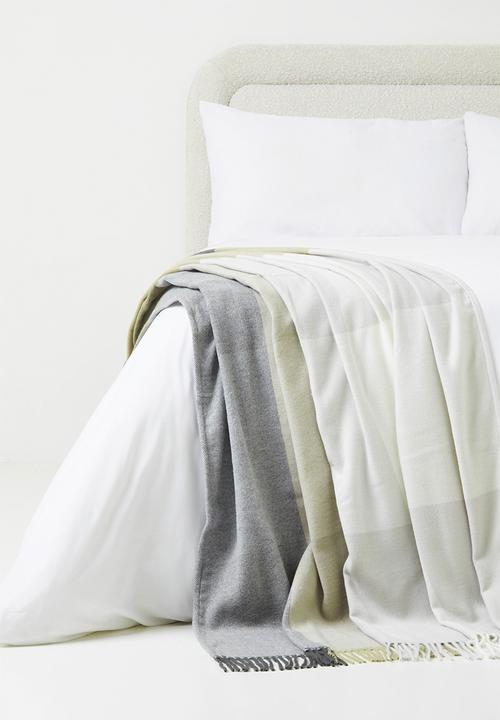 Sixth Floor - Check Soft Throw Neutrals