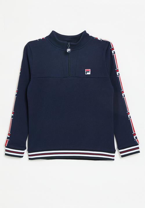 FILA - Foster 3/4 Zip Sweater-Fila Blue