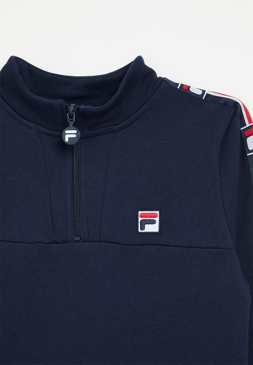 FILA - Foster 3/4 Zip Sweater-Fila Blue