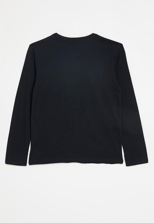 POLO - Girls olivia printed ls tee - navy