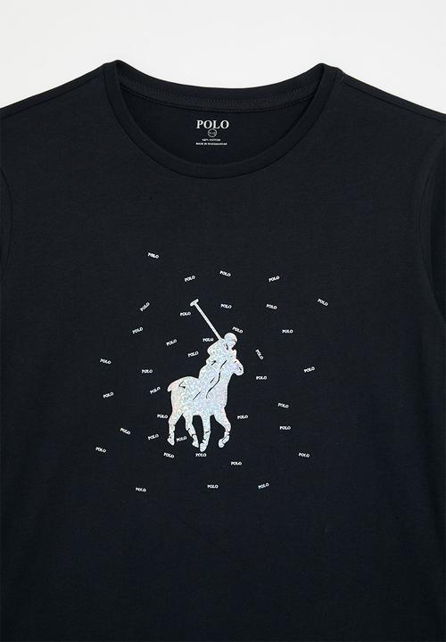 POLO - Girls olivia printed ls tee - navy