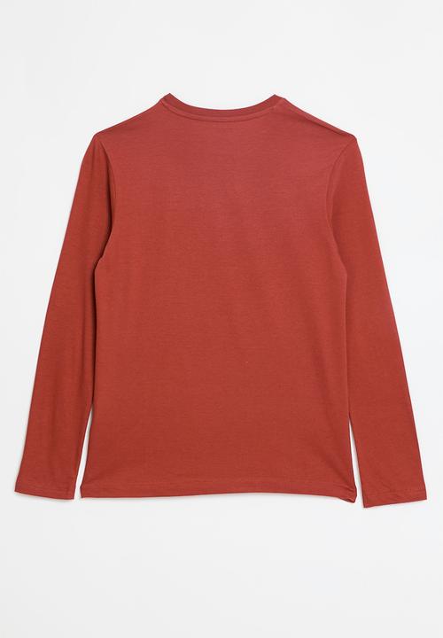 POLO - Boys david printed ls tee - ochre