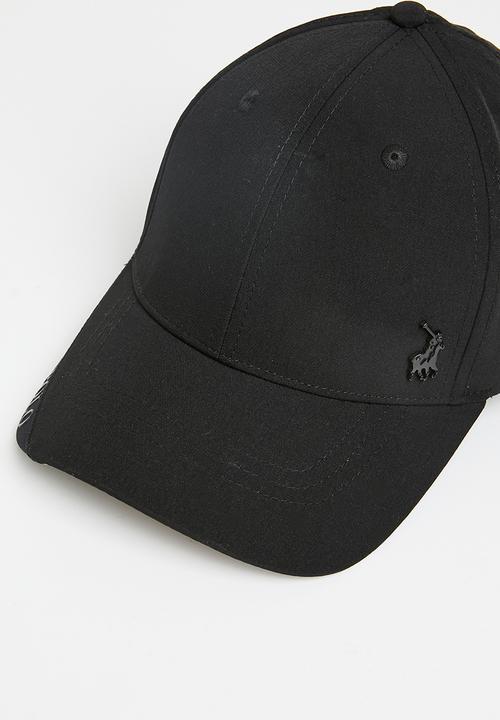 POLO - 6 Panel Metal Pony Fitted Peak - Black