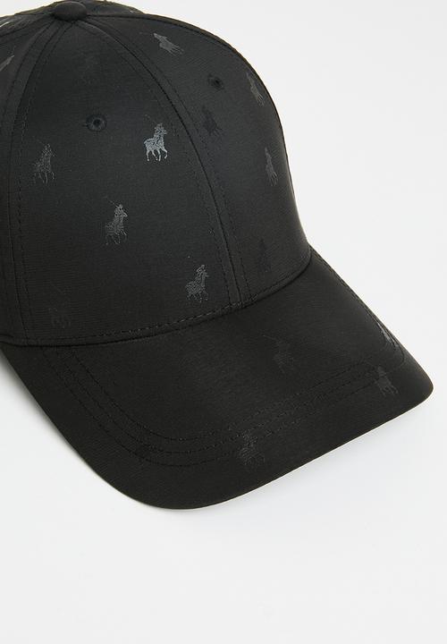 POLO - 6 Panel Monogram Peak - Black