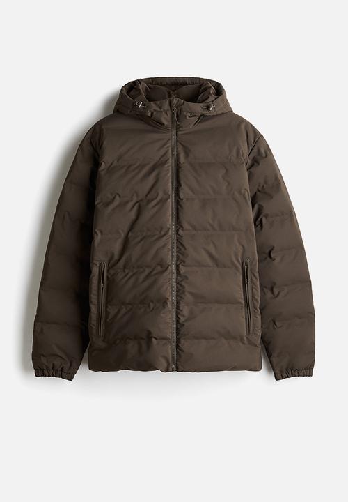 H&M - Regular fit puffer jacket - dark khaki green